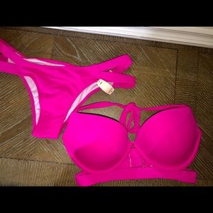 2- Piece, Hot Pink Bikini.